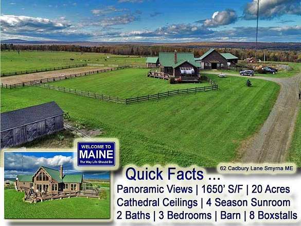 20 Acres of Land with Home for Sale in Smyrna Town, Maine