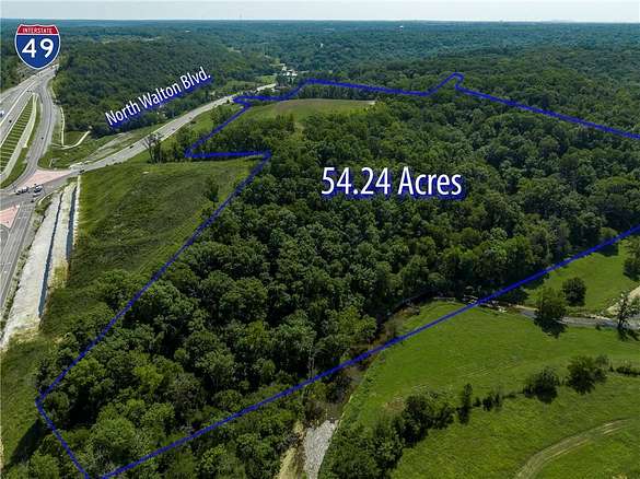 54.2 Acres of Recreational Land for Sale in Bentonville, Arkansas