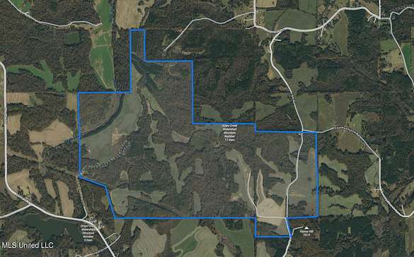 1,156 Acres of Land with Home for Sale in Ashland, Mississippi