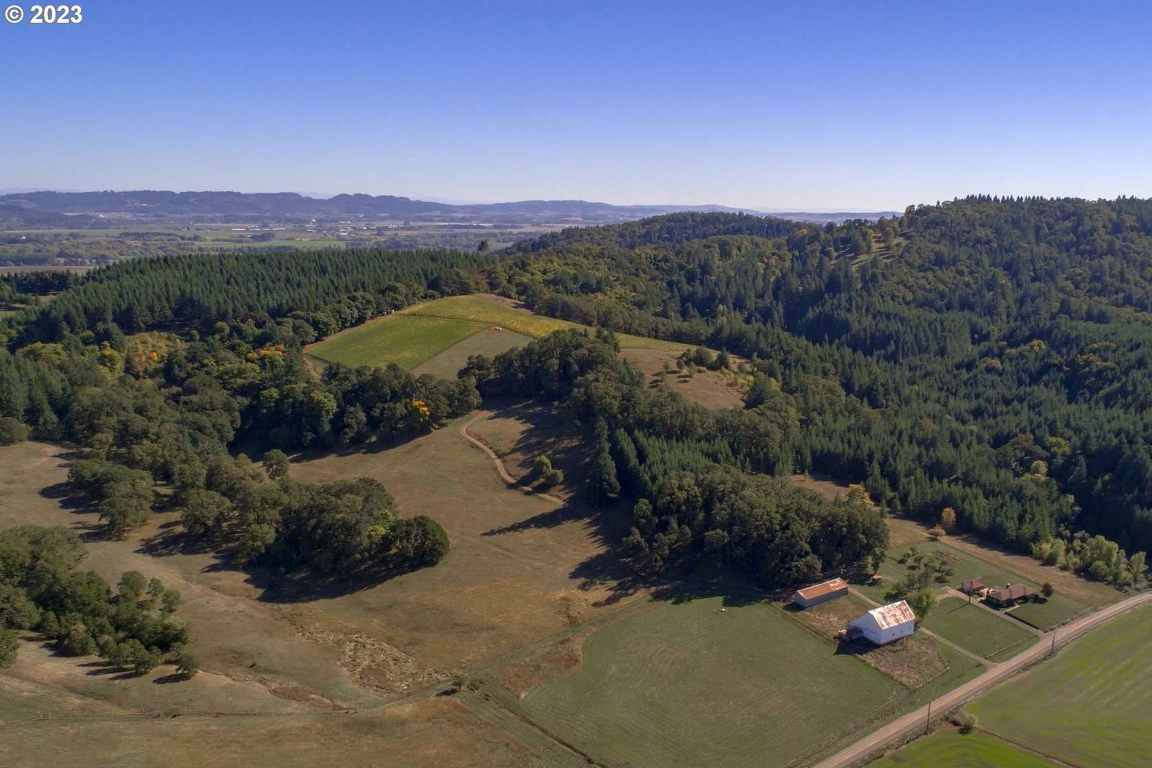 89.64 Acres of Agricultural Land with Home for Sale in McMinnville, Oregon