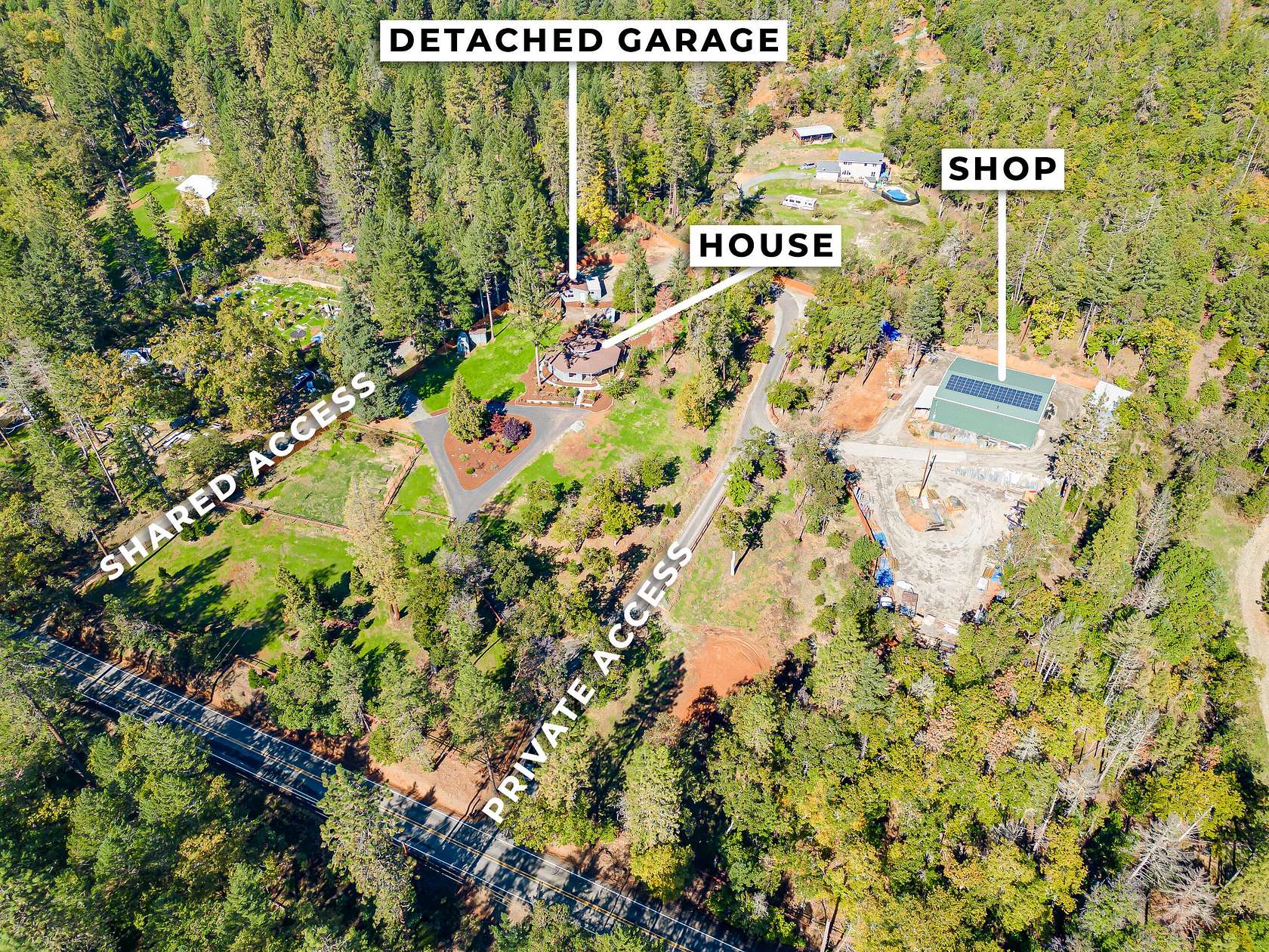 5 Acres of Residential Land with Home for Sale in Grants Pass, Oregon