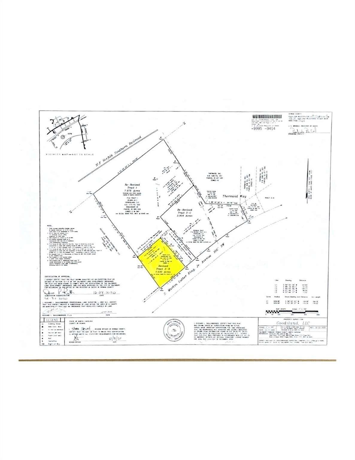 1.5 Acres of Commercial Land for Sale in Salisbury, North Carolina