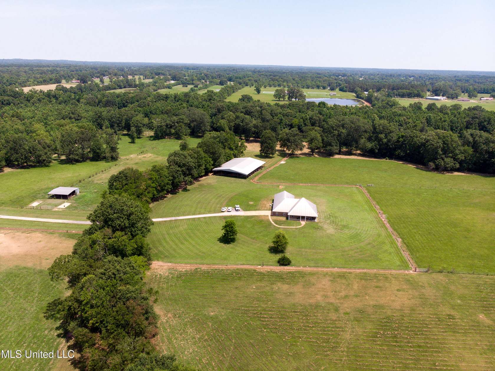 53.6 Acres of Agricultural Land with Home for Sale in Terry, Mississippi