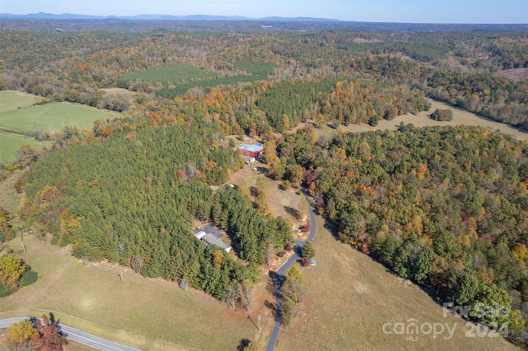 173 Acres of Agricultural Land with Home for Sale in Rutherfordton, North Carolina