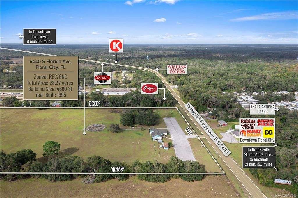 28.4 Acres of Land for Sale in Floral City, Florida