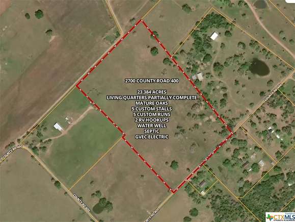 23.4 Acres of Land with Home for Sale in Yoakum, Texas