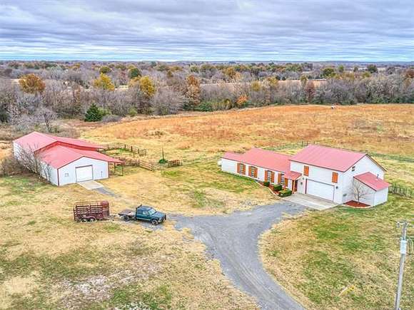 21.9 Acres of Recreational Land with Home for Sale in Porter, Oklahoma