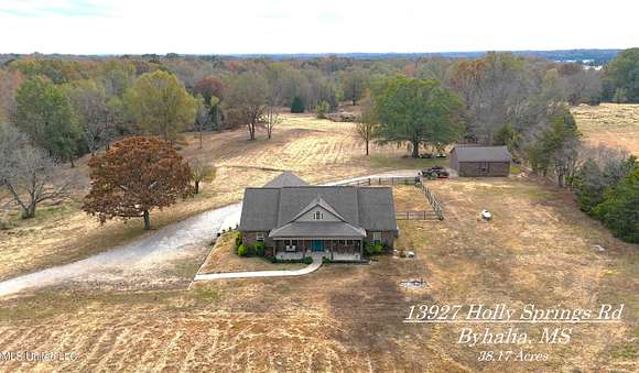 38.2 Acres of Land with Home for Sale in Byhalia, Mississippi