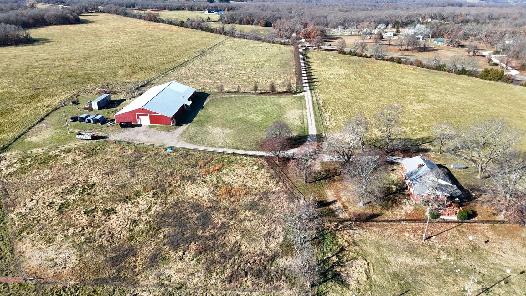 35 Acres of Agricultural Land with Home for Sale in Marshfield, Missouri