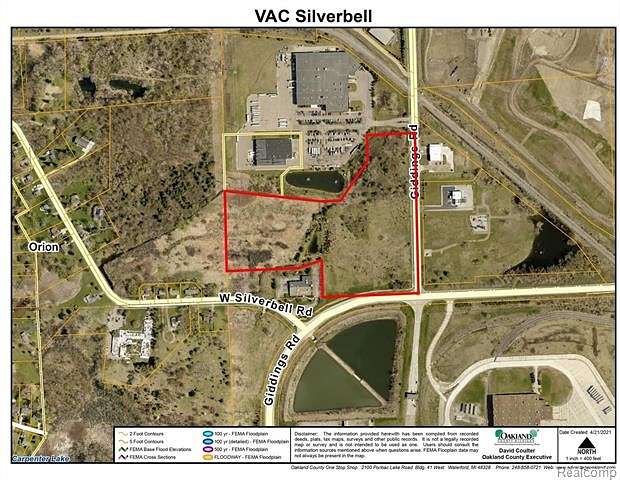 22.3 Acres of Commercial Land for Sale in Lake Orion, Michigan