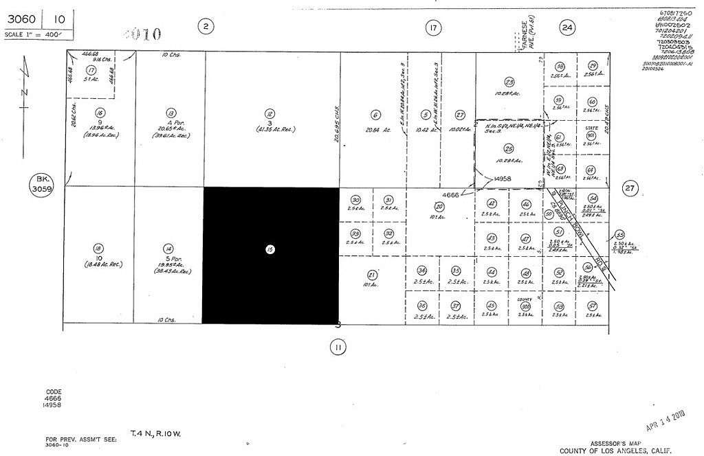 39.885 Acres of Agricultural Land for Sale in Juniper Hills, California