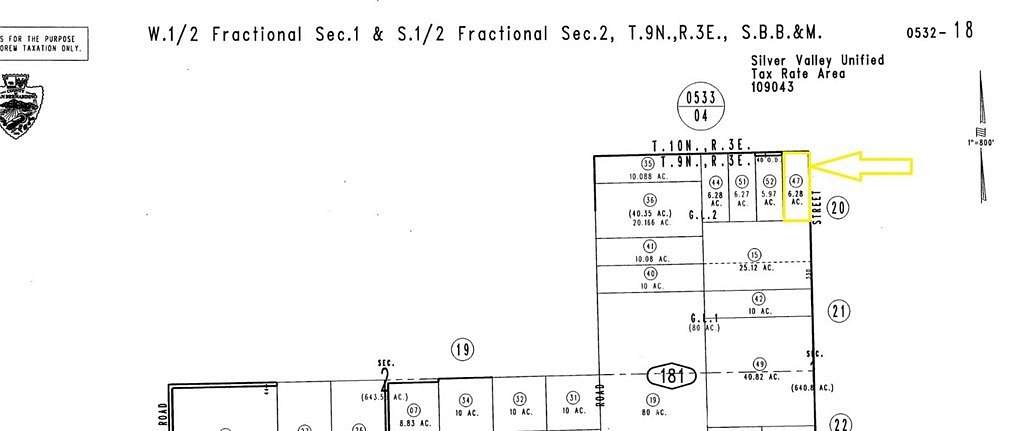 6.28 Acres of Land for Sale in Newberry Springs, California