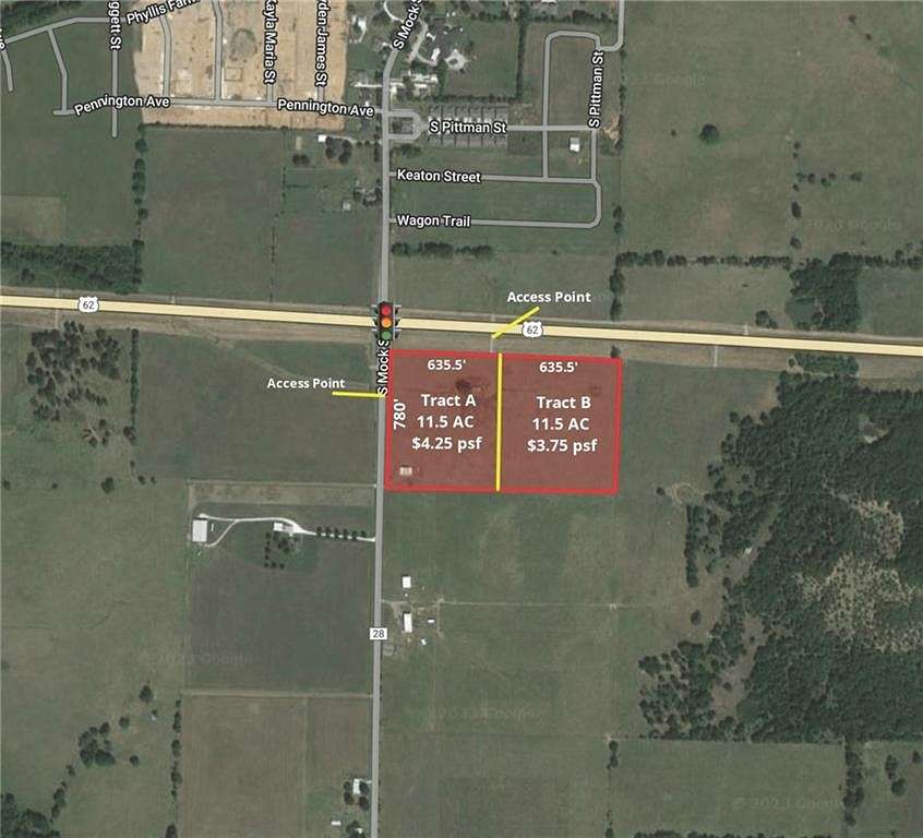 11.5 Acres of Commercial Land for Sale in Prairie Grove, Arkansas