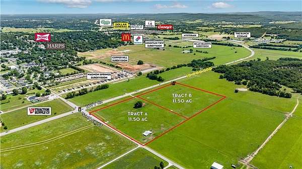 11.5 Acres of Mixed-Use Land for Sale in Prairie Grove, Arkansas