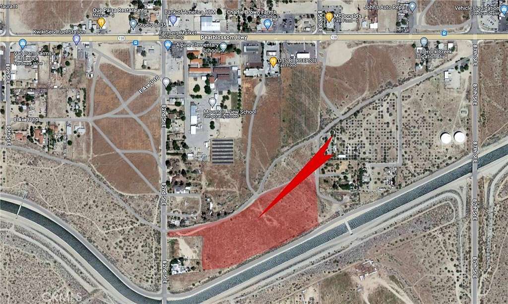 10.298 Acres of Land for Sale in Littlerock, California