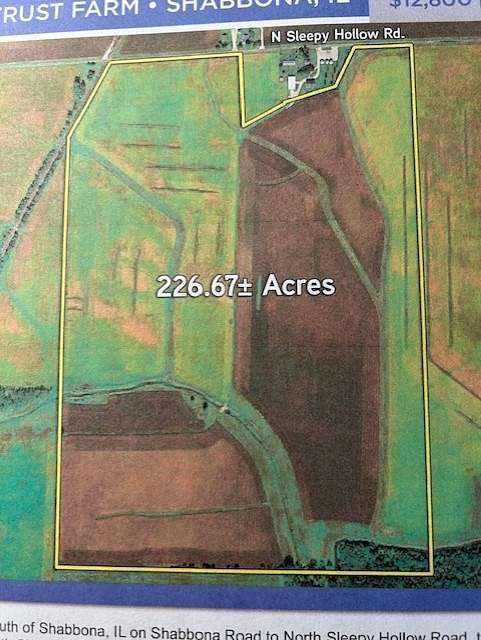 227 Acres of Recreational Land & Farm for Sale in Shabbona, Illinois