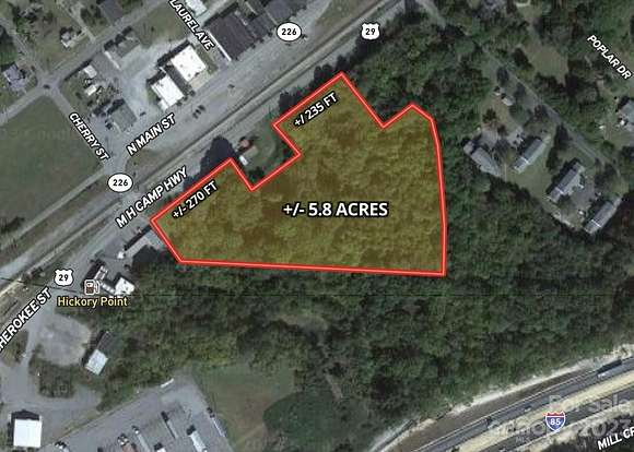 5.7 Acres of Mixed-Use Land for Sale in Grover, North Carolina