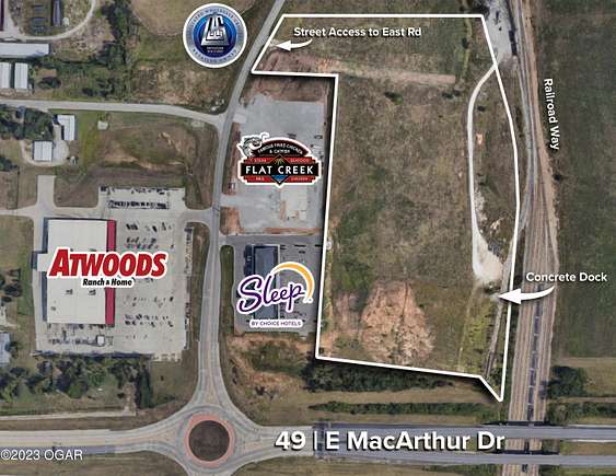15 Acres of Commercial Land for Sale in Webb City, Missouri
