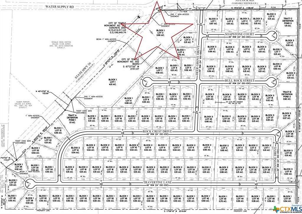 3.9 Acres of Commercial Land for Sale in Temple, Texas