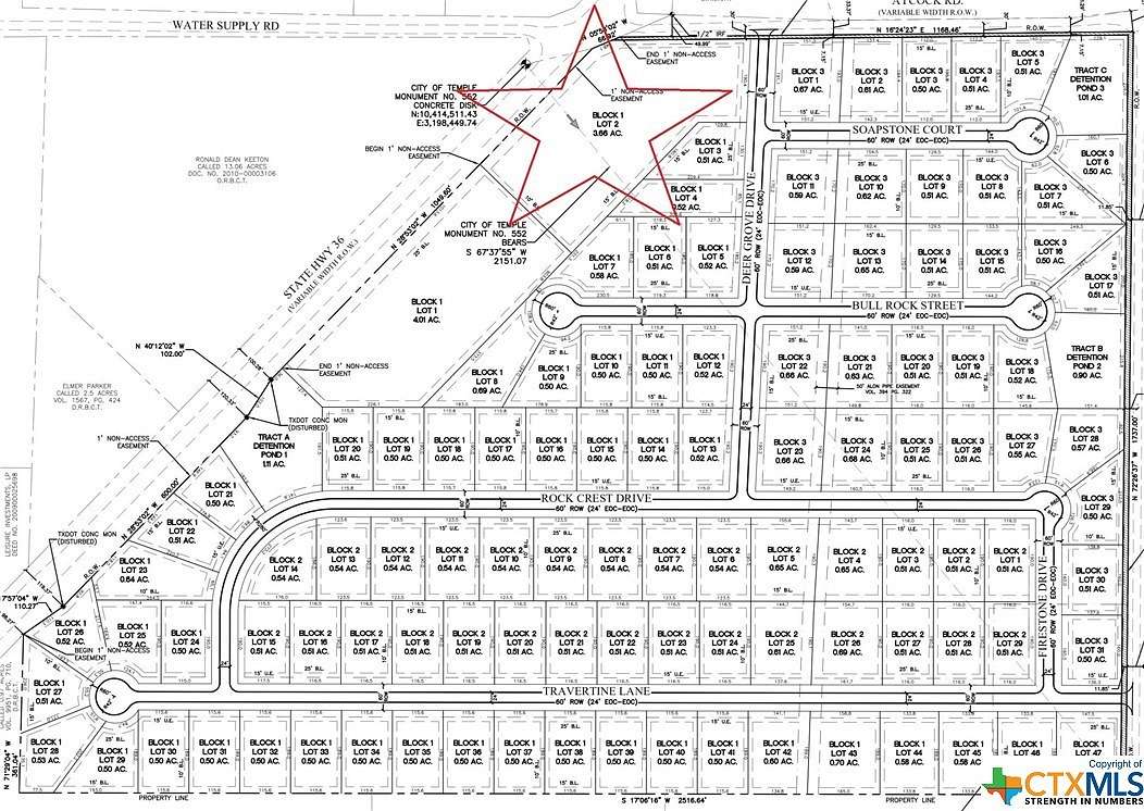 3.943 Acres of Commercial Land for Sale in Temple, Texas