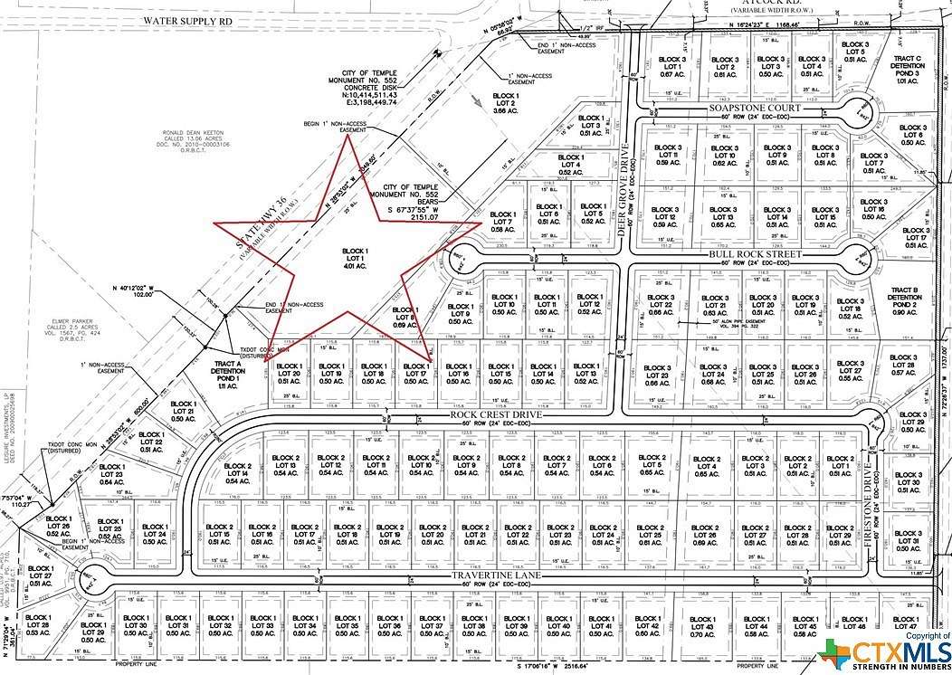 3.781 Acres of Commercial Land for Sale in Temple, Texas