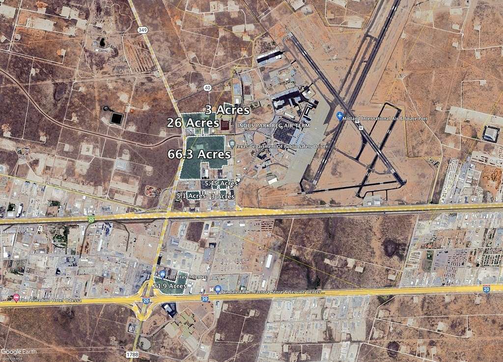 21.9 Acres of Commercial Land for Sale in Midland, Texas