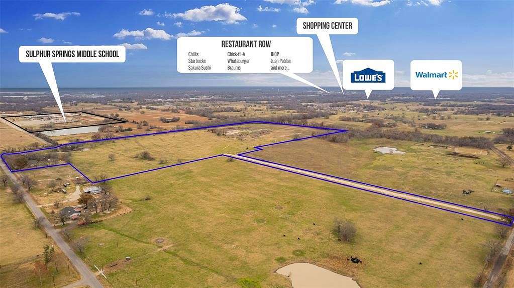 49 Acres of Land for Sale in Sulphur Springs, Texas