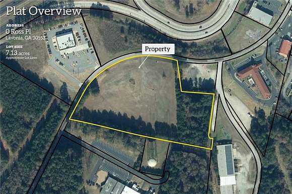 7.1 Acres of Commercial Land for Sale in Lavonia, Georgia