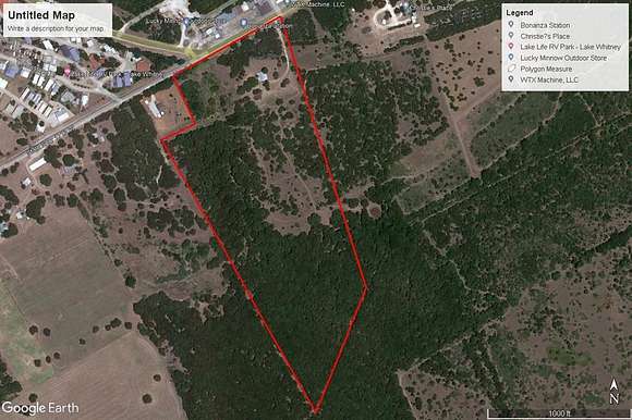 43.3 Acres of Agricultural Land with Home for Sale in Whitney, Texas