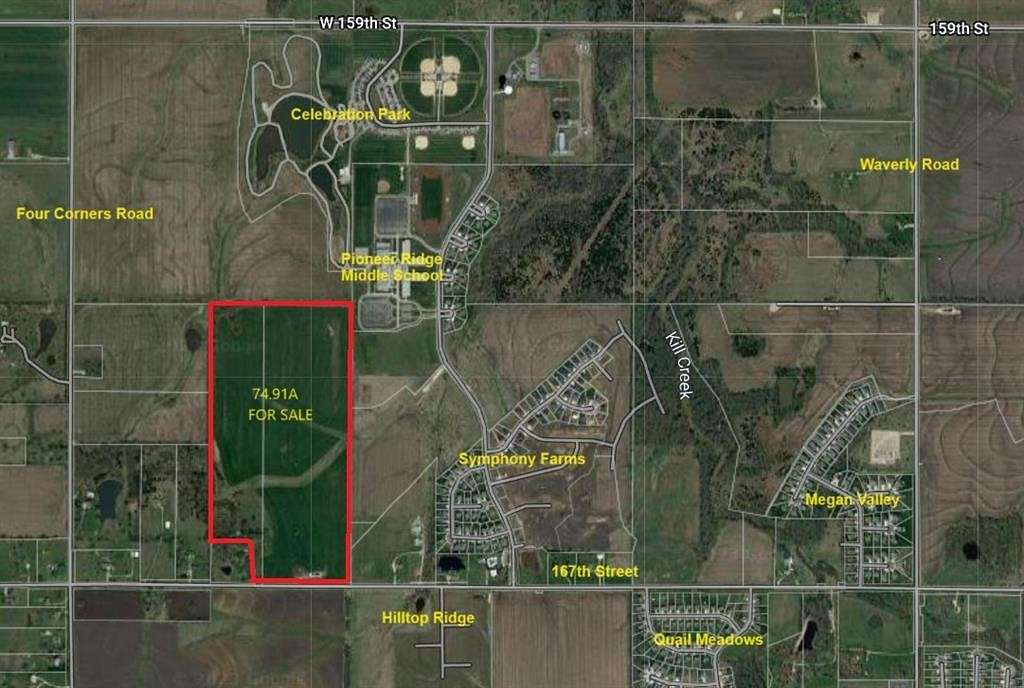 74.91 Acres of Land for Sale in Gardner, Kansas