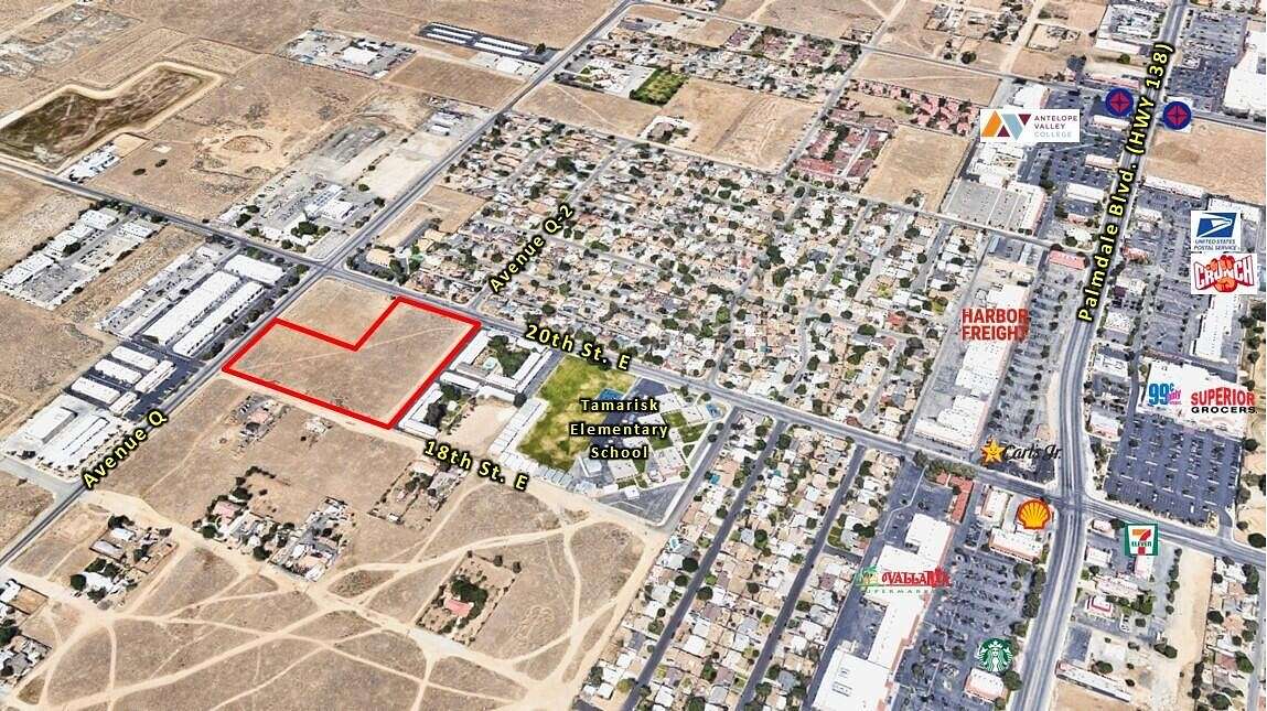 6.8 Acres of Commercial Land for Sale in Palmdale, California