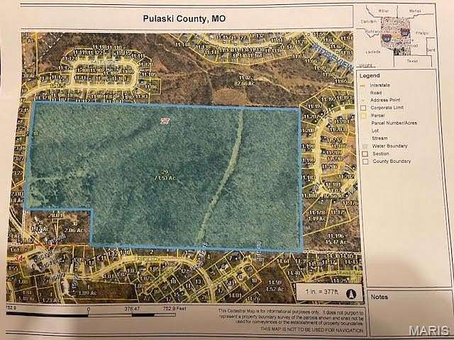 71.5 Acres of Recreational & Residential Land for Sale in St. Robert, Missouri