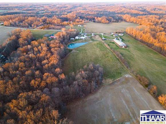 22.15 Acres of Agricultural Land with Home for Sale in Reelsville, Indiana