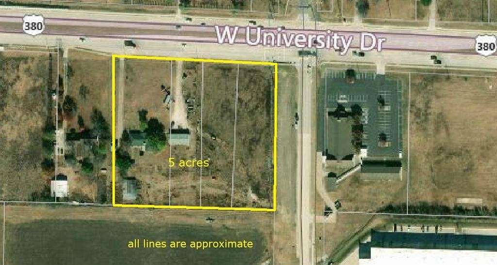 5.1 Acres of Commercial Land for Sale in Denton, Texas