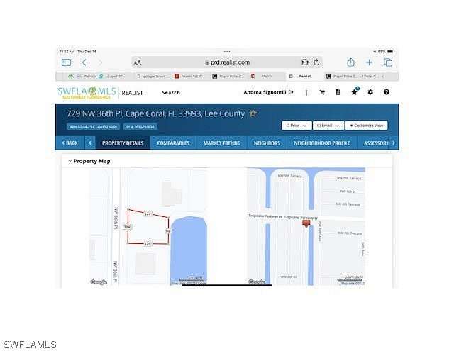 0.263 Acres of Residential Land for Sale in Cape Coral, Florida