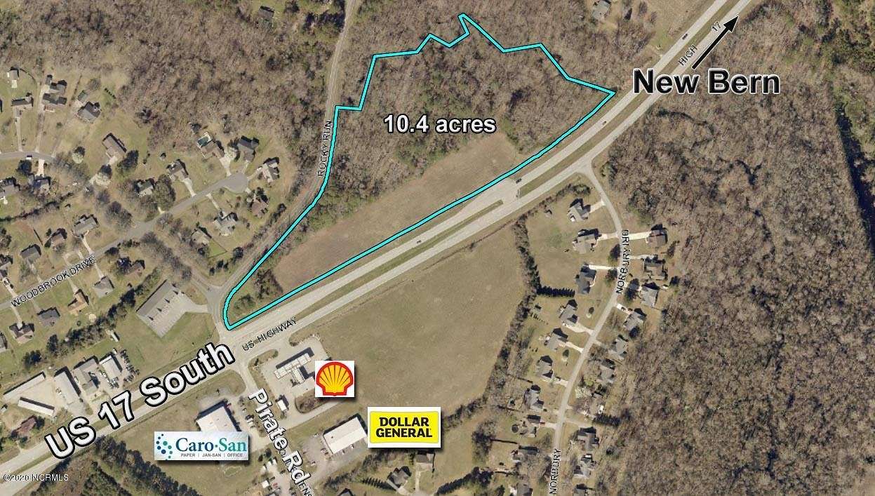 11 Acres of Commercial Land for Sale in New Bern, North Carolina