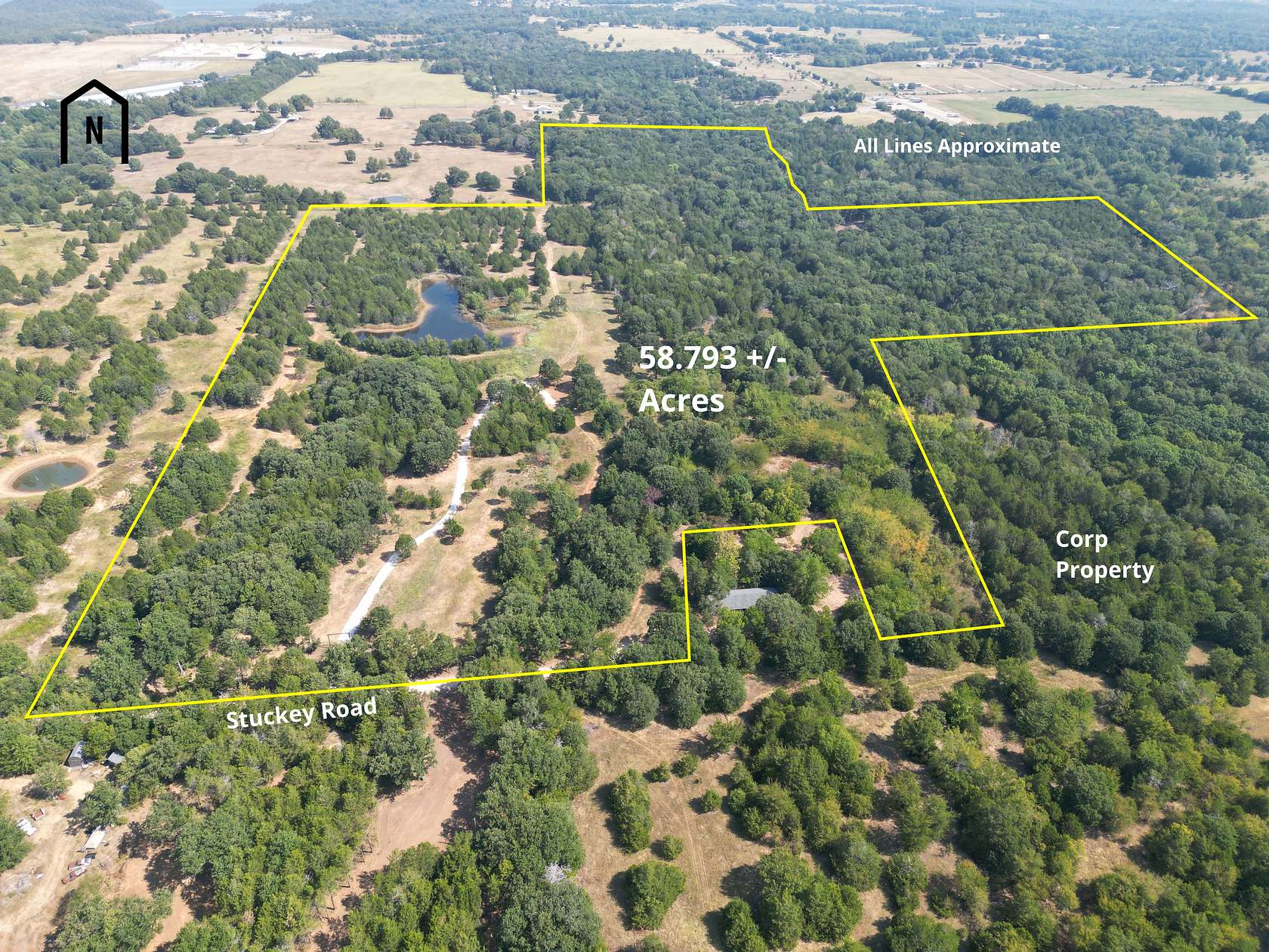 58.7 Acres of Recreational Land & Farm for Sale in Gordonville, Texas