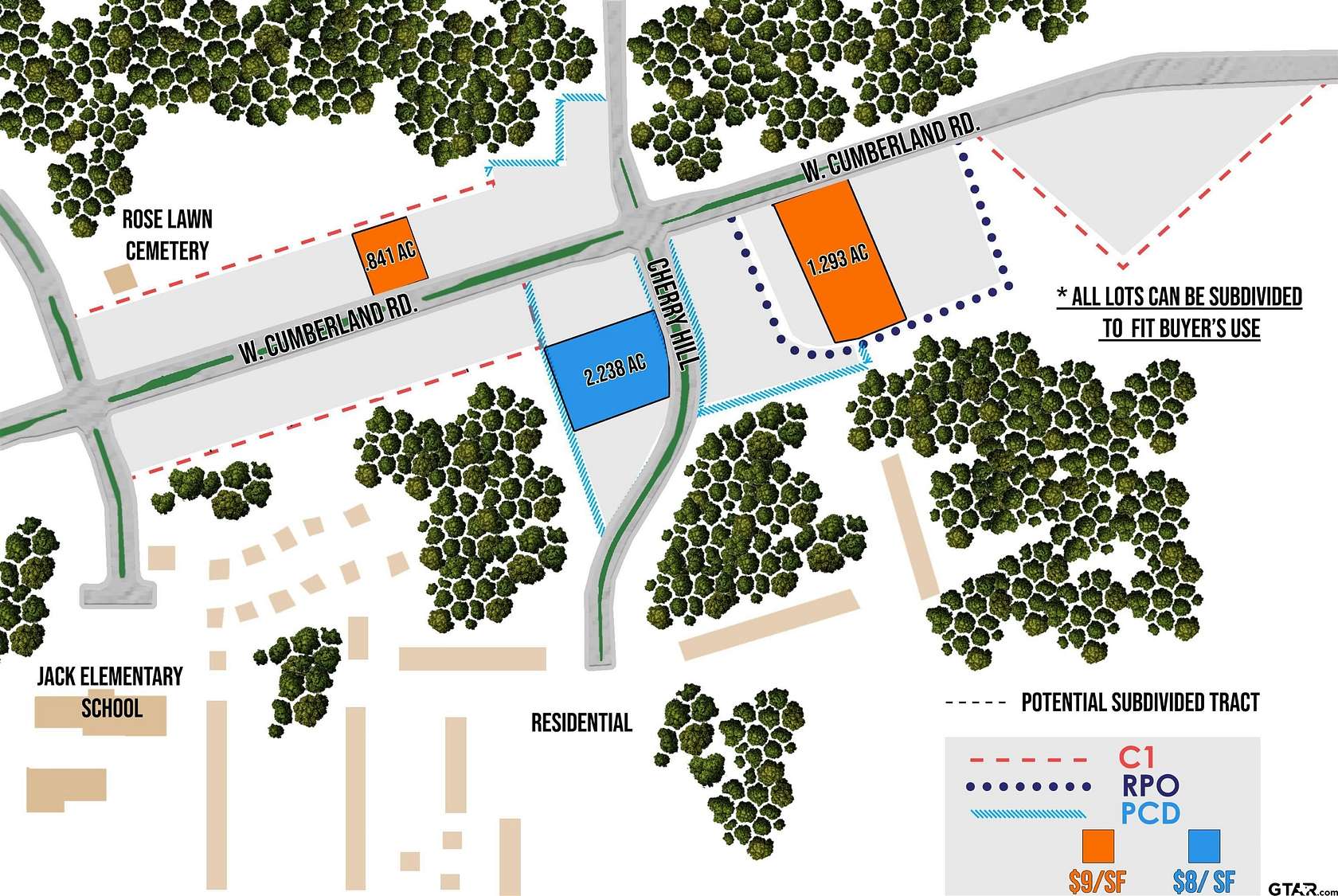 1.29 Acres of Commercial Land for Sale in Tyler, Texas