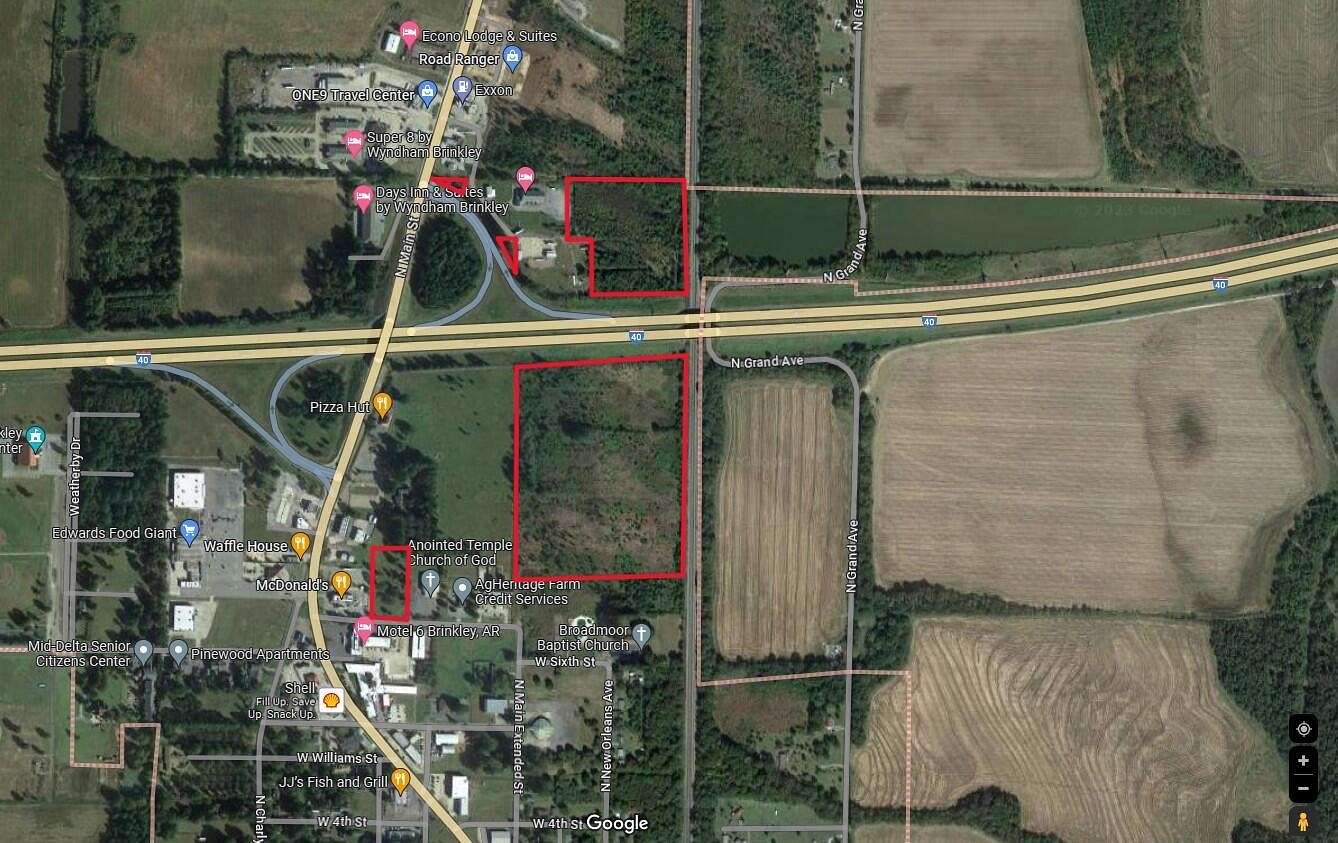 8.8 Acres of Commercial Land for Sale in Brinkley, Arkansas