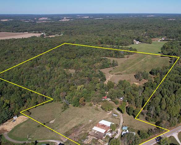 41.2 Acres of Agricultural Land with Home for Sale in Gentryville, Indiana