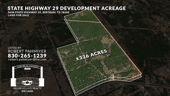 326 Acres of Land for Sale in Bertram, Texas