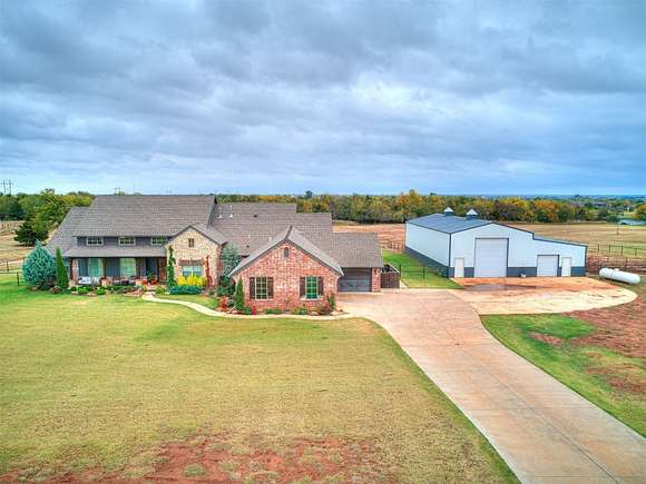 10.8 Acres of Land with Home for Sale in Guthrie, Oklahoma