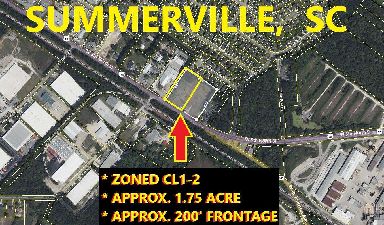 1.8 Acres of Commercial Land for Sale in Summerville, South Carolina