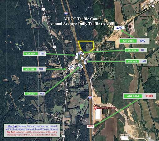 34.5 Acres of Commercial Land for Sale in Grenada, Mississippi