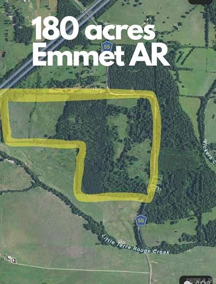 180 Acres of Agricultural Land for Sale in Emmet, Arkansas