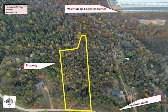 4.6 Acres of Commercial Land for Sale in Pendergrass, Georgia