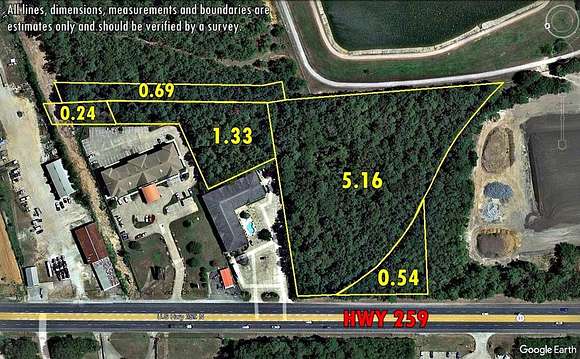 7.9 Acres of Improved Commercial Land for Sale in Kilgore, Texas