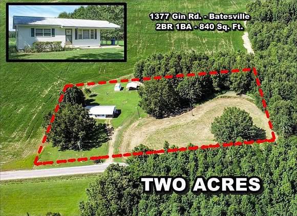 2 Acres of Residential Land with Home for Sale in Batesville, Mississippi