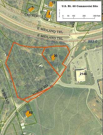 5.1 Acres of Commercial Land for Sale in East Lexington, Virginia