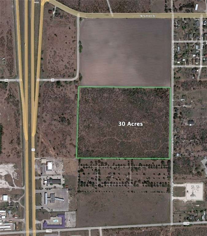30.01 Acres of Land for Sale in Sinton, Texas